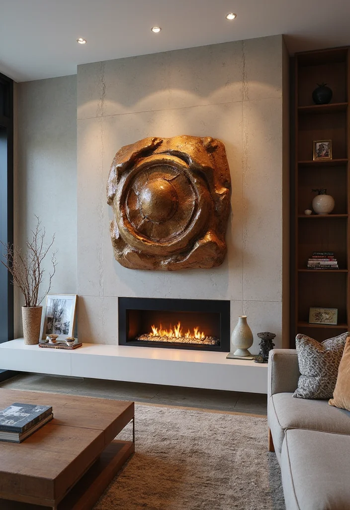 12 Electric Wall Fireplace Ideas for Modern Space Saving Warmth 34 12 Electric Wall Fireplace Ideas for Modern Space Saving Warmth - 4. Artistic Expression