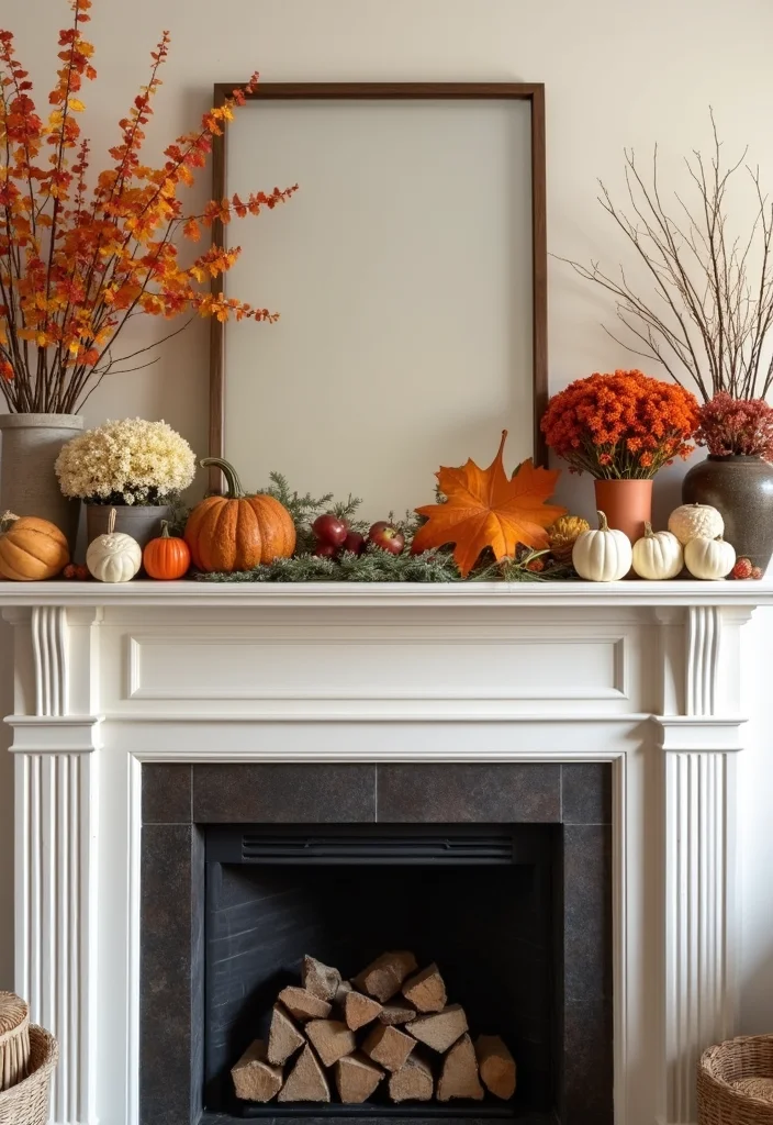 12 Mantel Without Fireplace Ideas for Simple Stylish Displays - 7. Seasonal Displays