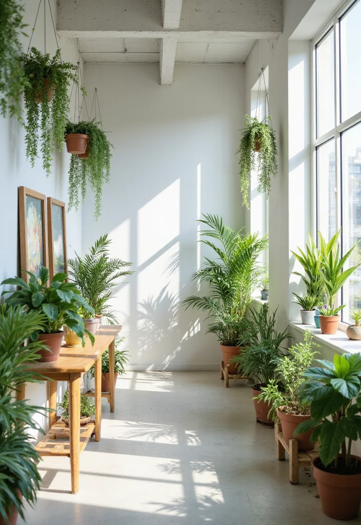 12 Office Entryway Ideas for Organized Welcoming Style - 5. Greenery for a Fresh Feel