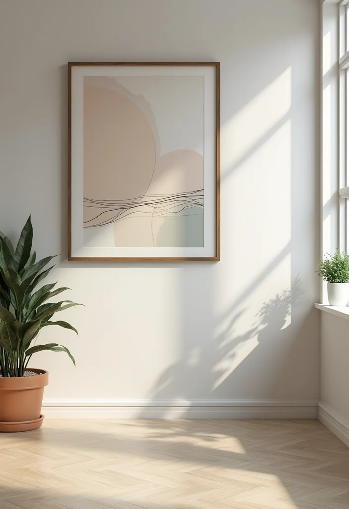 12 Office Entryway Ideas for Organized Welcoming Style - 8. Minimalist Artwork