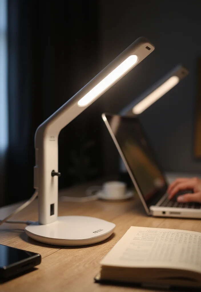 12 Office Lights Ideas for Brighter Motivating Spaces - 7. Table Lamps with Built-In USB Ports