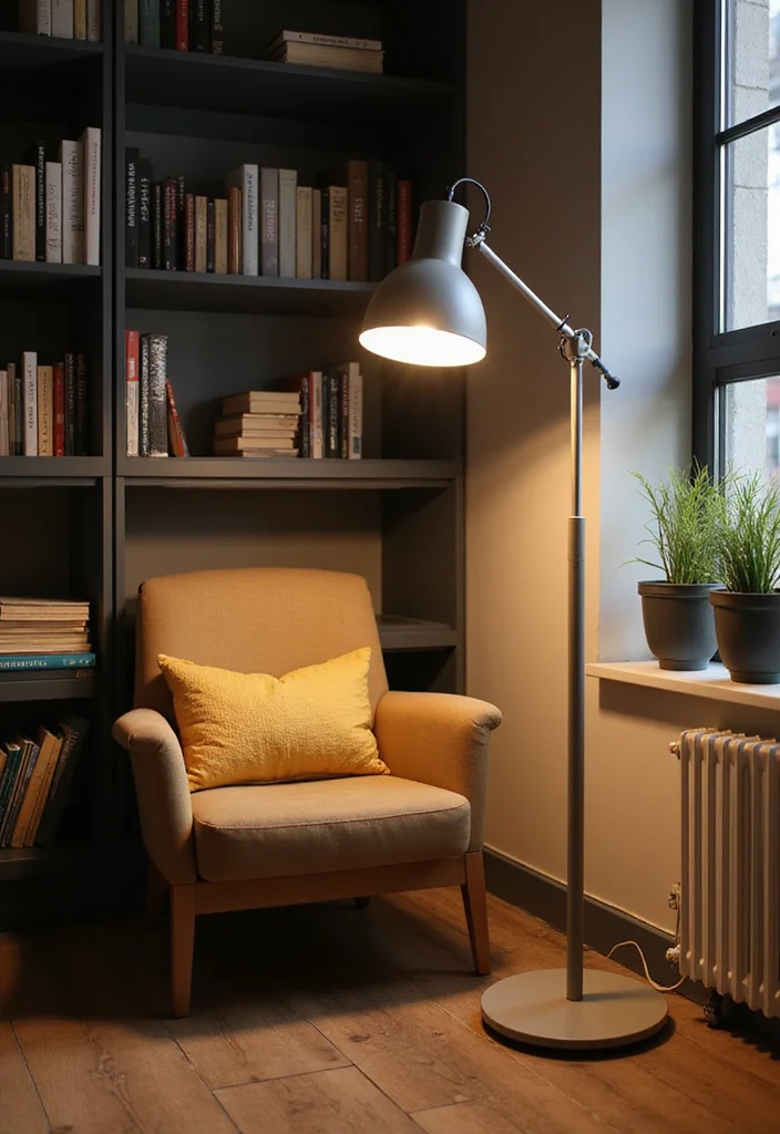 12 Office Lights Ideas for Brighter Motivating Spaces - 8. Floor Lamps with Adjustable Arms