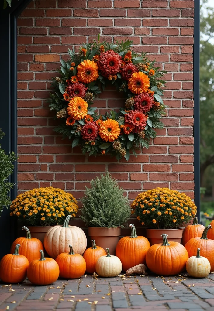 12 Outdoor Brick Wall Decor Ideas for Textured Outdoor Style - 11. Seasonal Decor Switches