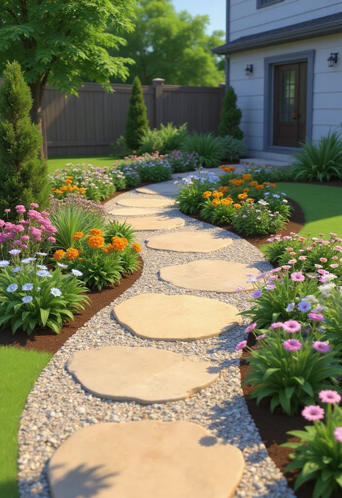 12 Sims 4 Backyard Ideas for Trendy Creative Layouts - 11. Artistic Garden Pathways