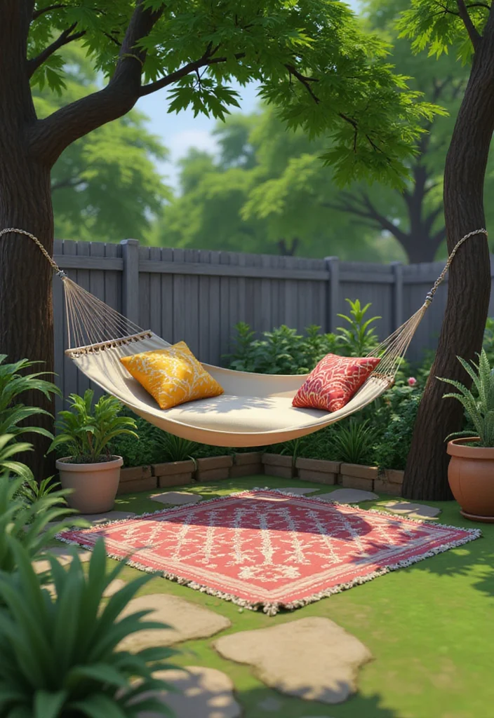 12 Sims 4 Backyard Ideas for Trendy Creative Layouts - 12. Relaxed Hammock Zones