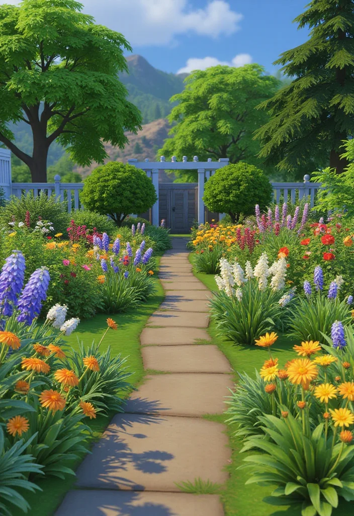 12 Sims 4 Backyard Ideas for Trendy Creative Layouts - 3. Sustainable Native Plant Gardens