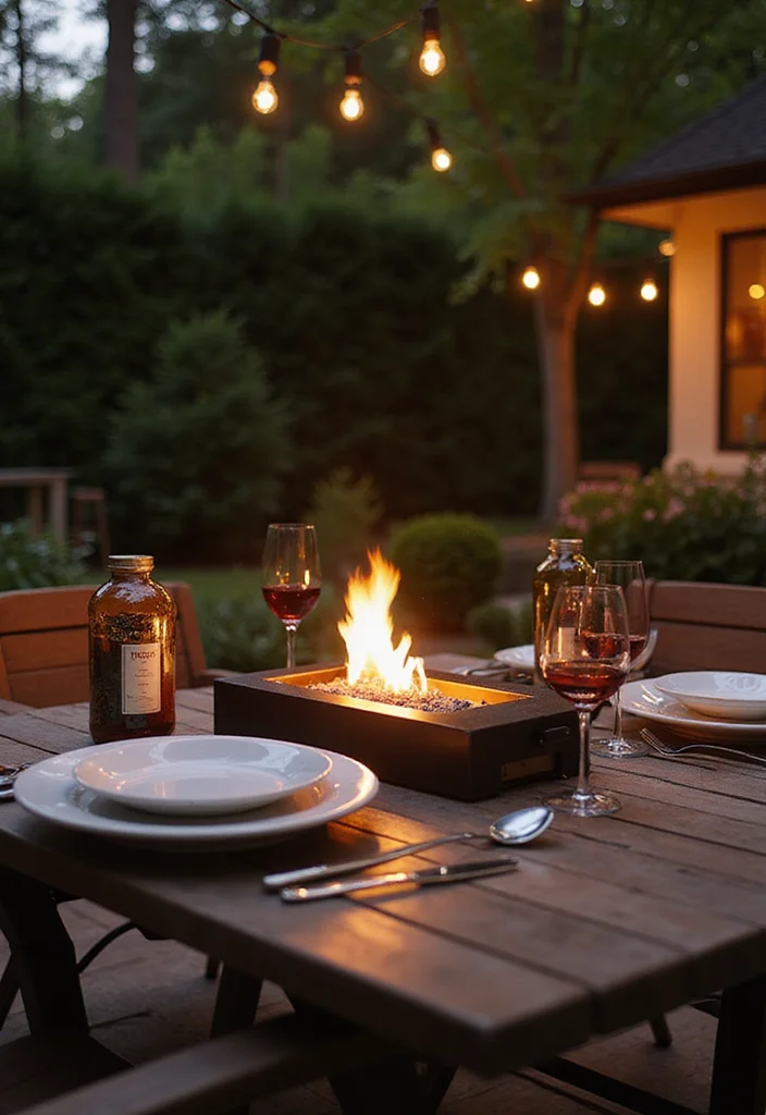 12 Small Outdoor Fireplace Ideas for Cozy Compact Evenings - 12. Tabletop Fireplace