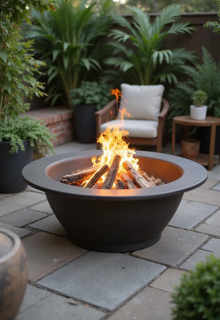 12 Small Outdoor Fireplace Ideas for Cozy Compact Evenings - 2. Portable Fire Bowl
