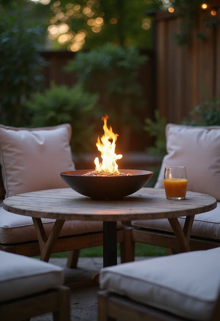 12 Small Outdoor Fireplace Ideas for Cozy Compact Evenings - 4. Compact Bioethanol Fireplace