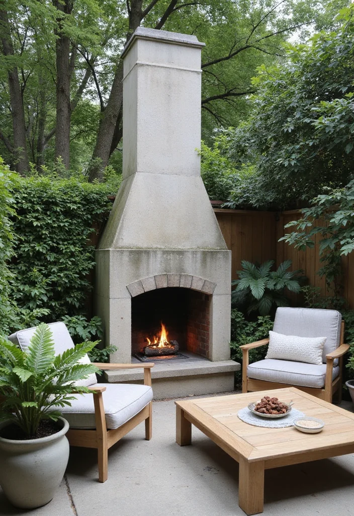 12 Small Outdoor Fireplace Ideas for Cozy Compact Evenings - 5. Corner Fireplace