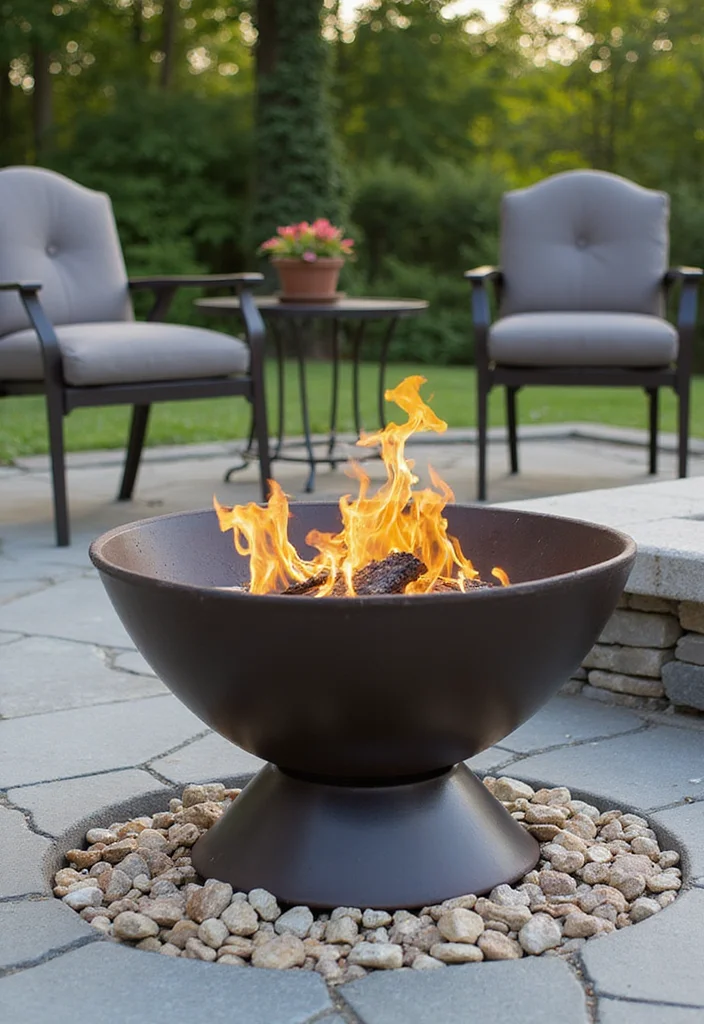 12 Small Outdoor Fireplace Ideas for Cozy Compact Evenings - 9. Steel Fire Pit
