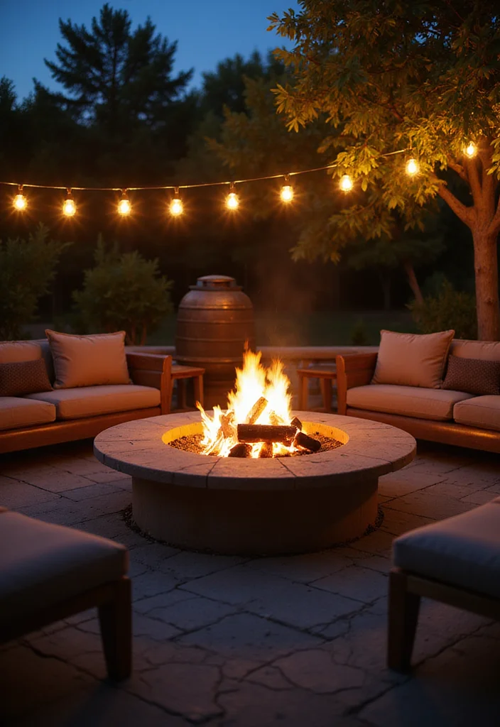 12 Wood Fireplace Ideas for Rustic Natural Warmth - 10. Circular Wood Fire Pit