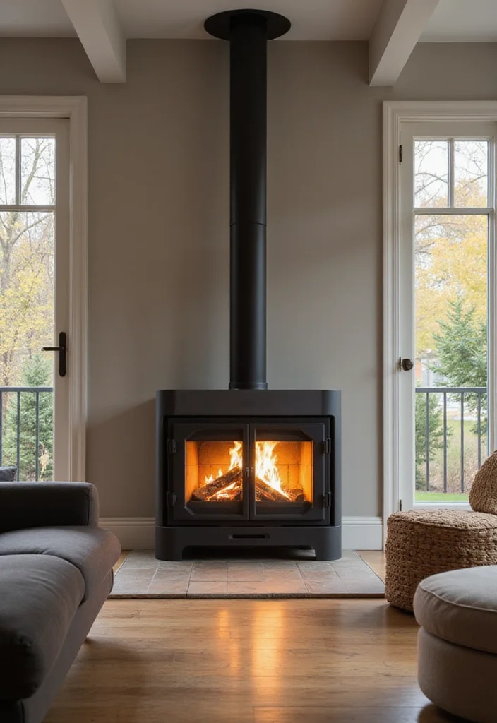 12 Wood Fireplace Ideas for Rustic Natural Warmth - 8. Multi-Fuel Wood Fireplace