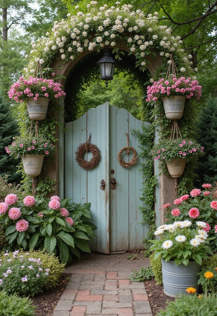 14 Backyard Gate Ideas for Privacy and Curb Appeal 92 14 Backyard Gate Ideas for Privacy and Curb Appeal - 10. Vintage Garden Gate