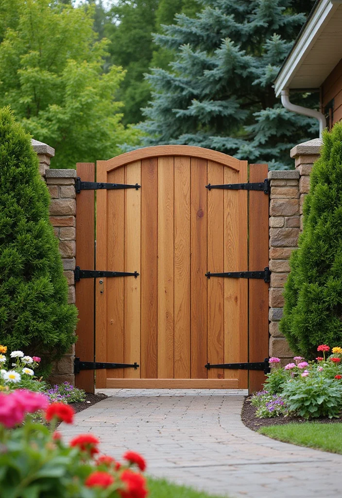 14 Backyard Gate Ideas for Privacy and Curb Appeal 103 14 Backyard Gate Ideas for Privacy and Curb Appeal - 11. Composite Wood Gate