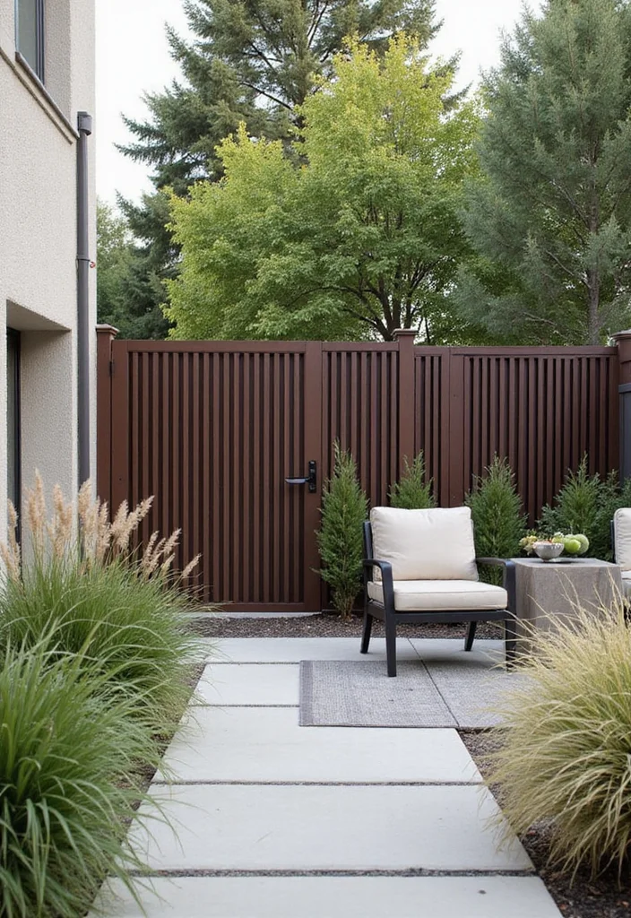 14 Backyard Gate Ideas for Privacy and Curb Appeal 12 14 Backyard Gate Ideas for Privacy and Curb Appeal - 2. Vertical Slat Privacy Gate
