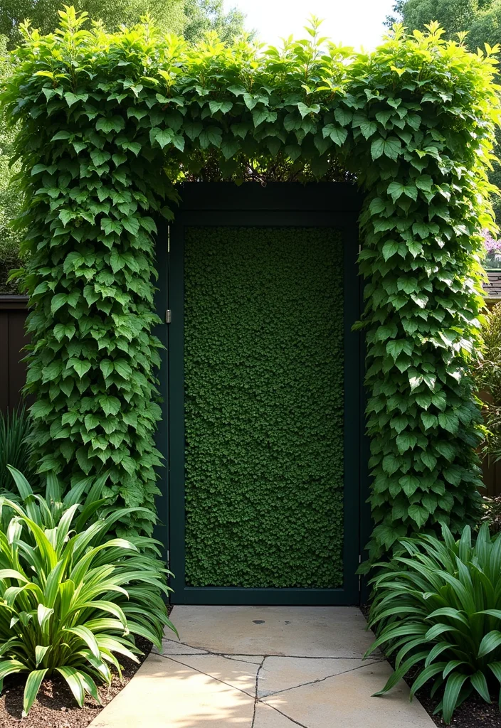 14 Backyard Gate Ideas for Privacy and Curb Appeal 70 14 Backyard Gate Ideas for Privacy and Curb Appeal - 8. Green Wall Gate