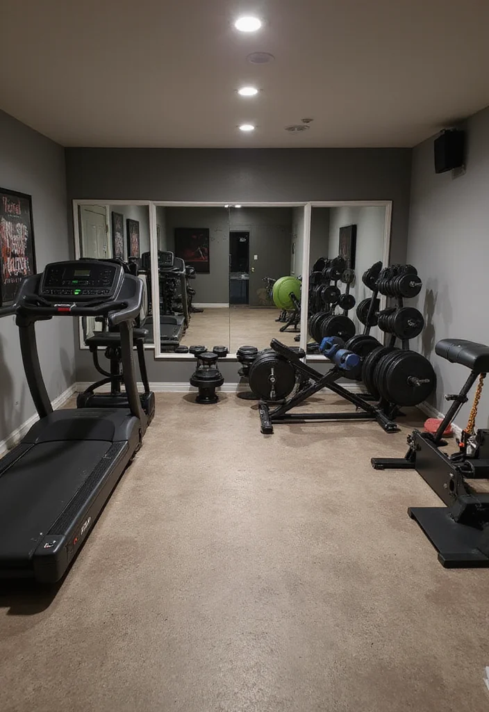 14 Basement Decorating Ideas for Fresh Functional Spaces - 2. Multi-Functional Home Gym