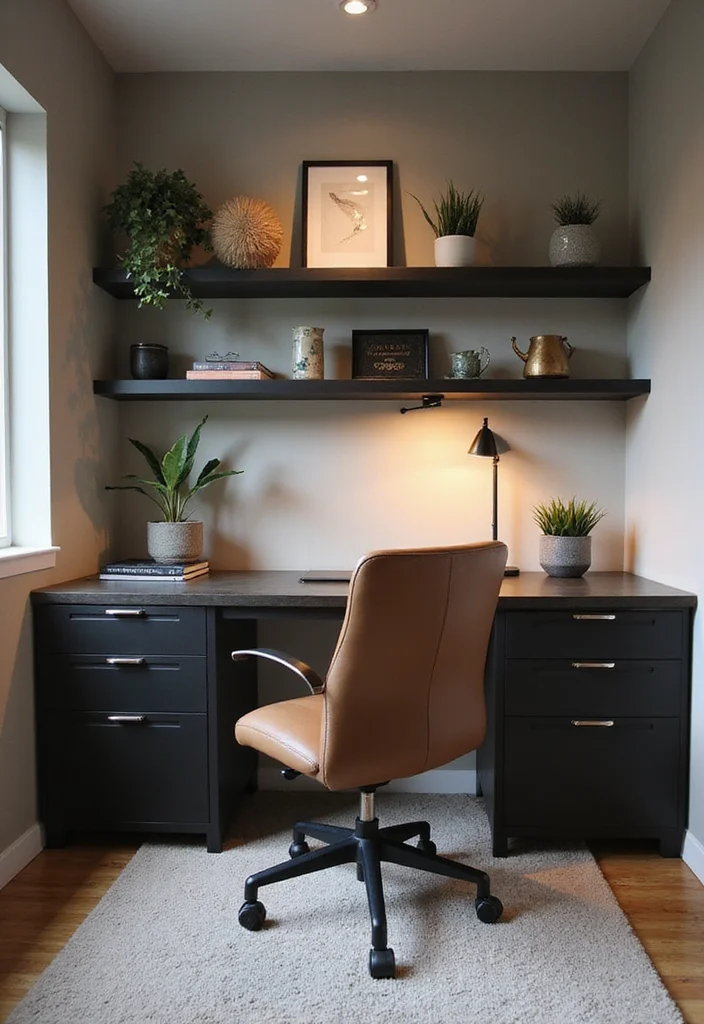 14 Basement Decorating Ideas for Fresh Functional Spaces - 4. Stylish Home Office