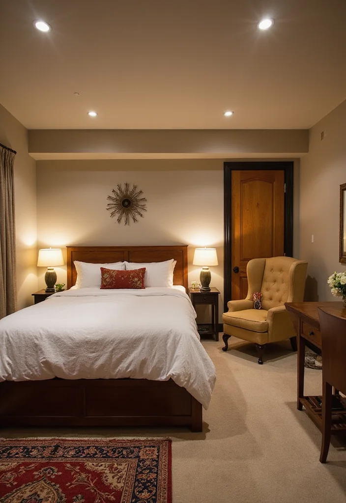 14 Basement Decorating Ideas for Fresh Functional Spaces - 7. Inviting Guest Suite