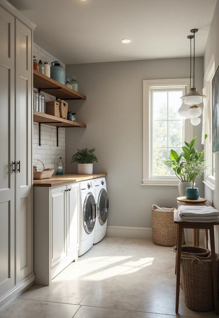 14 Basement Decorating Ideas for Fresh Functional Spaces - 8. Functional Laundry Room