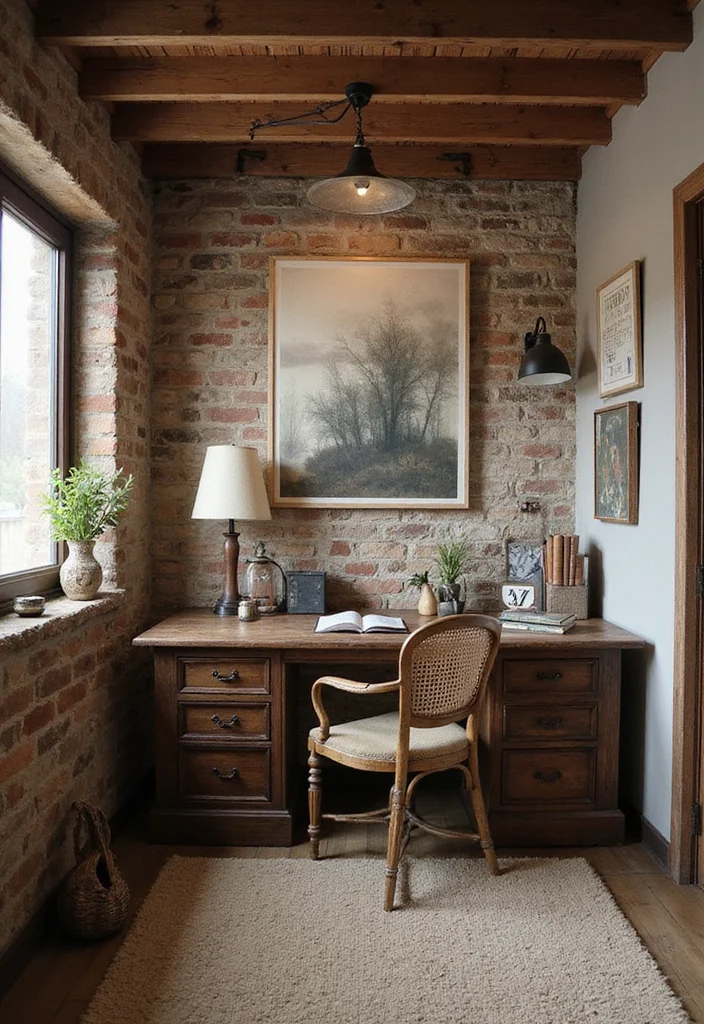 14 Farmhouse Basement Ideas for Rustic Comfortable Style - 10. Build a Home Office Retreat