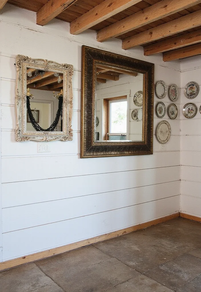 14 Farmhouse Basement Ideas for Rustic Comfortable Style - 12. Add a Touch of Farmhouse Charm with Wall Decor