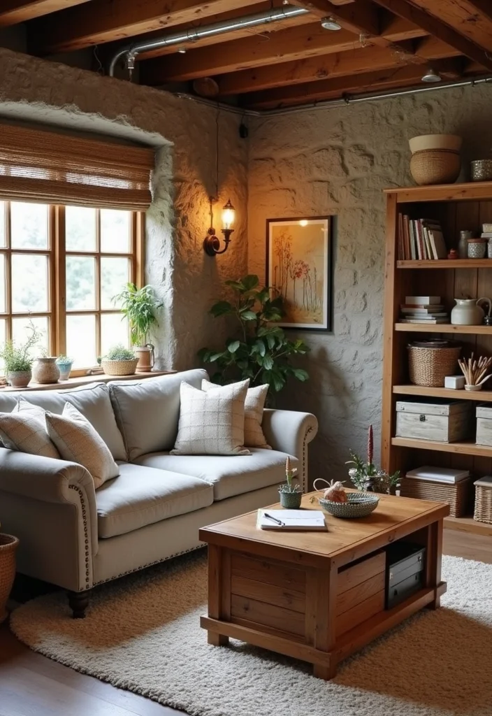 14 Farmhouse Basement Ideas for Rustic Comfortable Style - 13. Create Multi-Functional Spaces