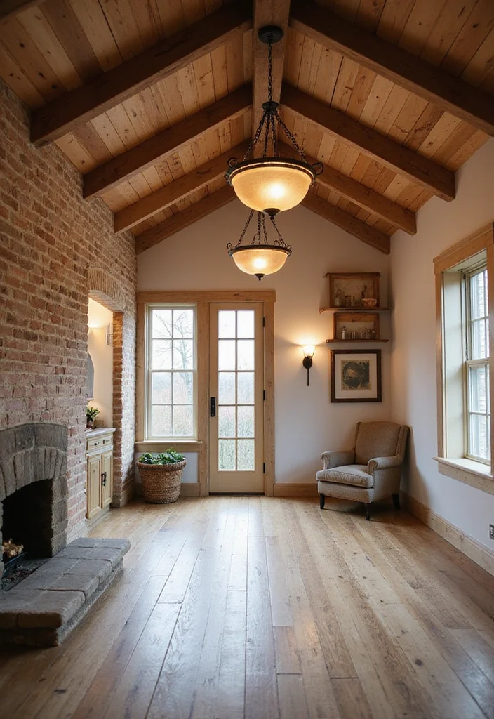 14 Farmhouse Basement Ideas for Rustic Comfortable Style - 4. Install Exposed Beams