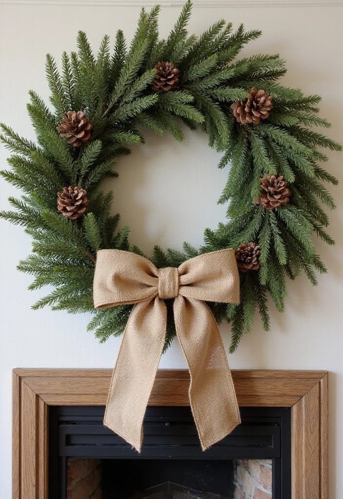 14 Fireplace Christmas Decor Ideas for Warm Festive Charm - 10. Holiday Wreaths Above the Mantel