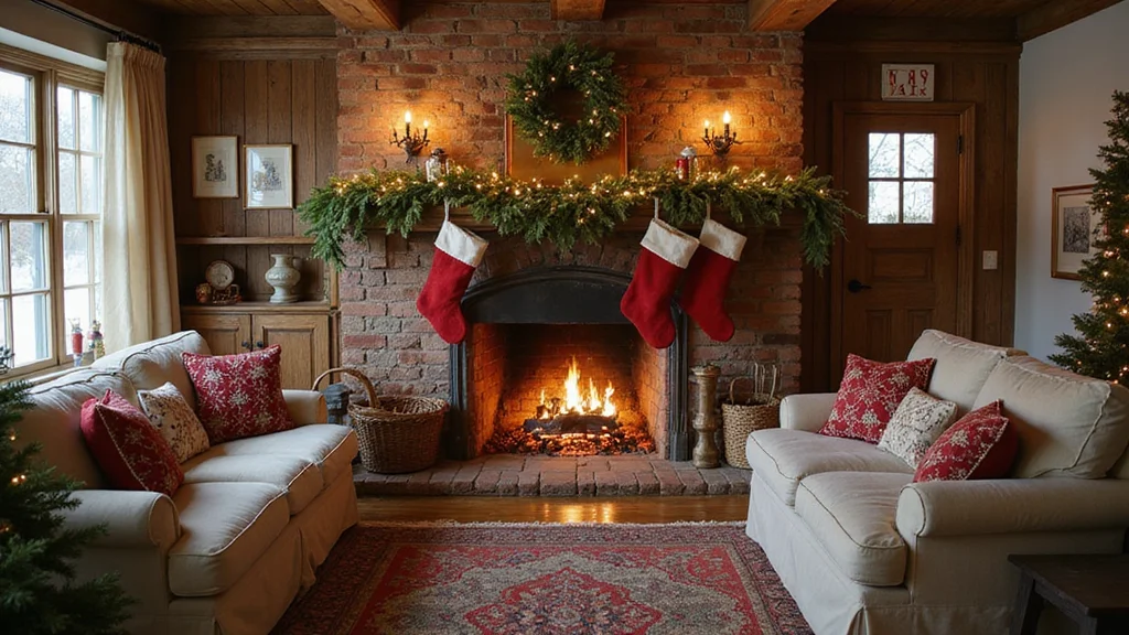 14 Fireplace Christmas Decor Ideas for Warm Festive Charm
