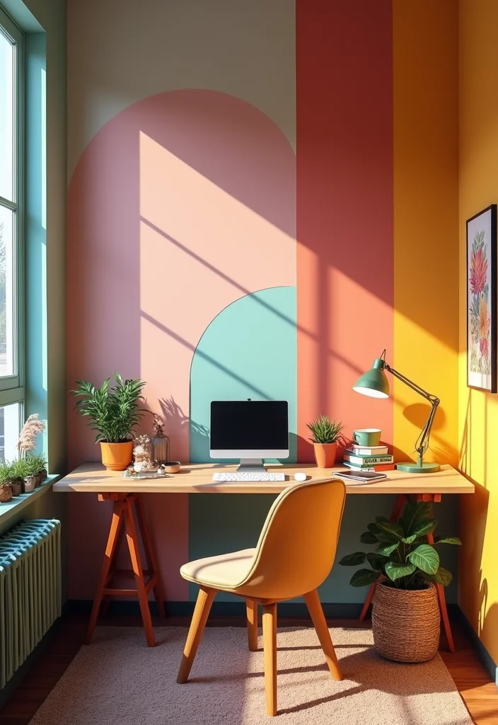 14 Home Office Layout Ideas for Better Flow and Productivity - 11. Color Psychology