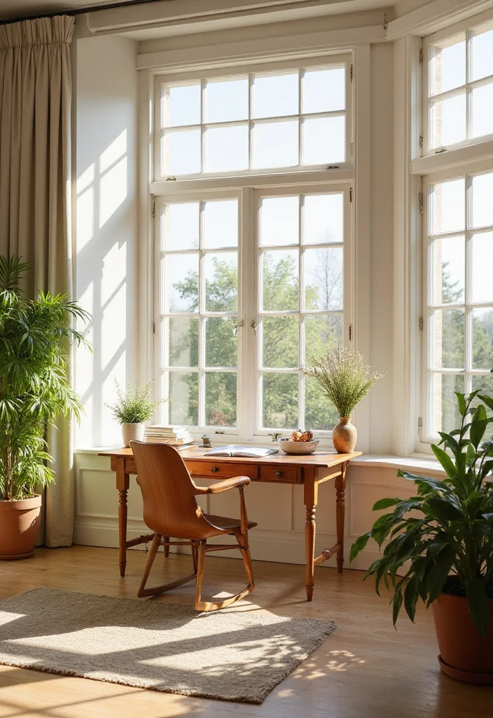 14 Home Office Layout Ideas for Better Flow and Productivity - 5. Natural Light Emphasis