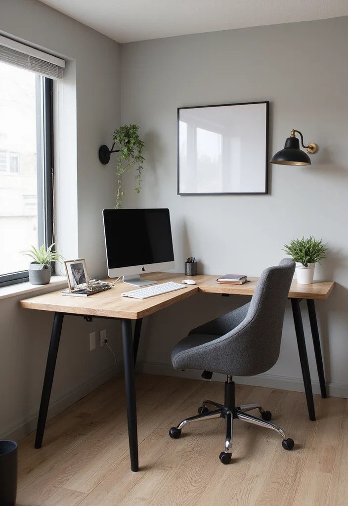 14 Home Office Layout Ideas for Better Flow and Productivity - 6. L-Shaped Desk Arrangement