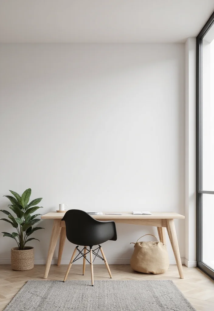 14 Home Office Layout Ideas for Better Flow and Productivity - 9. Minimalist Design