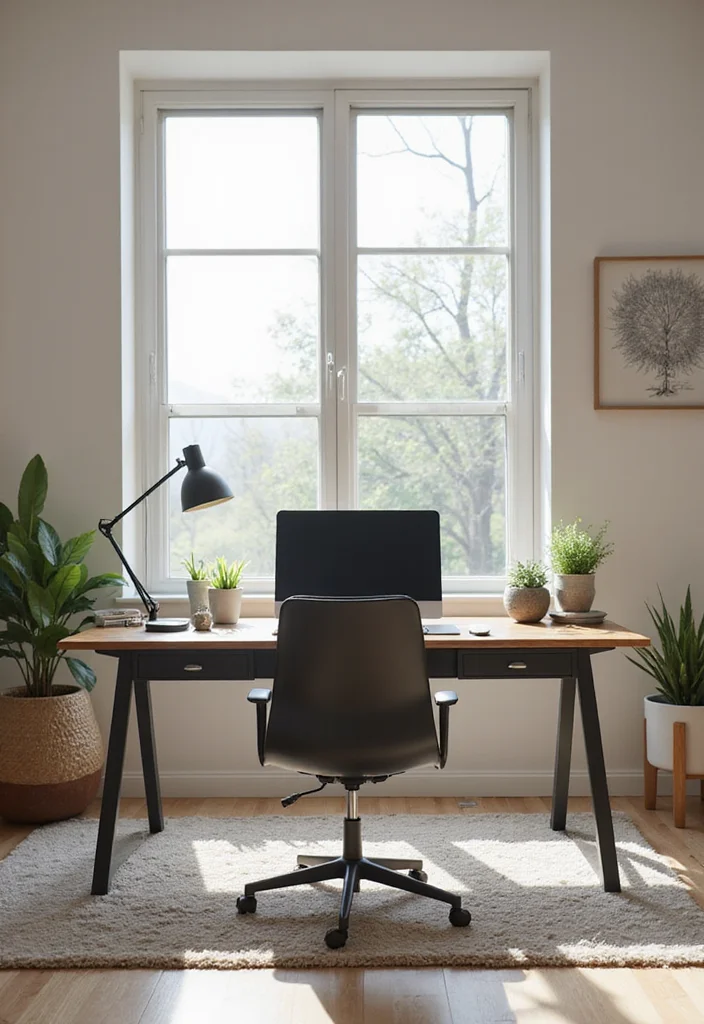 14 Home Office Setup Ideas for Practical Everyday Work - 1. Ergonomic Desk and Chair Combo