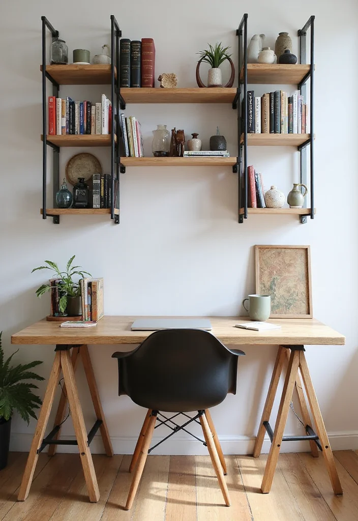 14 Home Office Setup Ideas for Practical Everyday Work - 2. Use Vertical Space Wisely