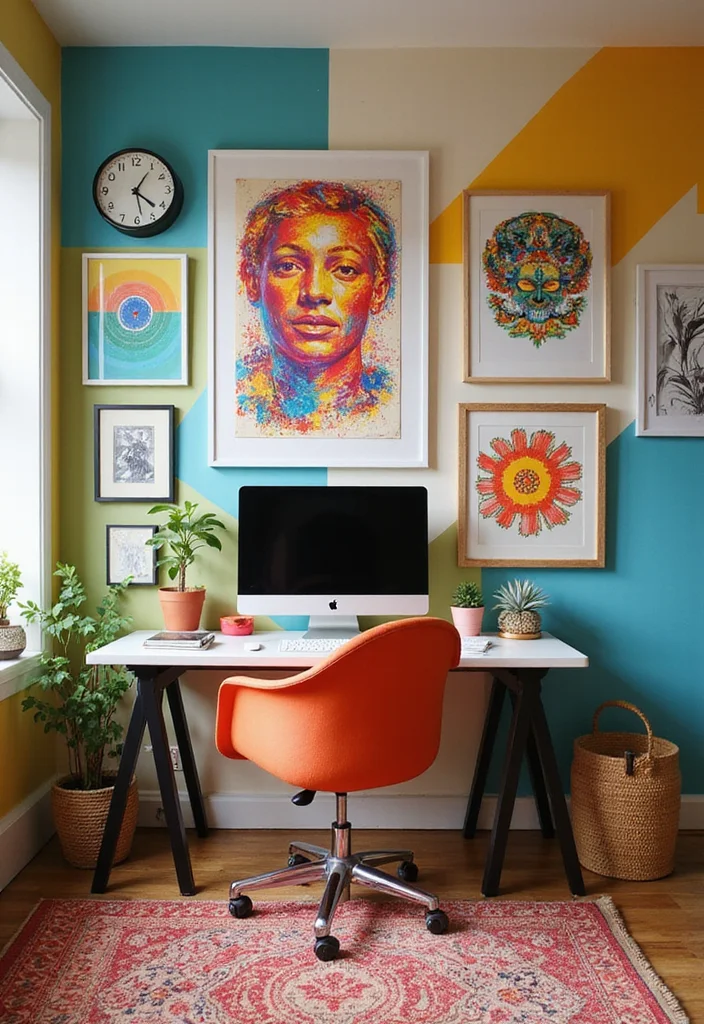 14 Home Office Setup Ideas for Practical Everyday Work - 3. Color your Workspace