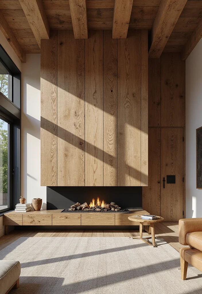 14 Linear Fireplace Ideas for Sleek Contemporary Lines 34 14 Linear Fireplace Ideas for Sleek Contemporary Lines - 4. Rustic Touch