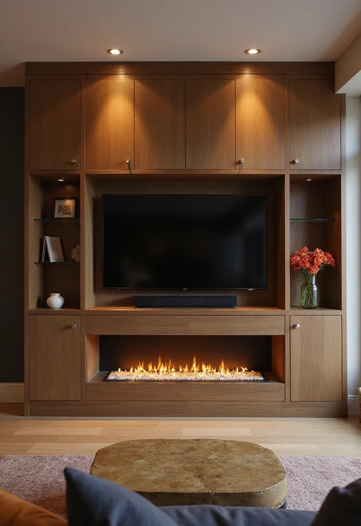 14 Linear Fireplace Ideas for Sleek Contemporary Lines 67 14 Linear Fireplace Ideas for Sleek Contemporary Lines - 7. Integrated Media Center