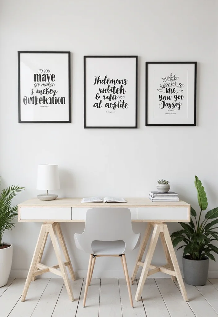 14 Office Decor Ideas for Work to Boost Focus and Comfort - 11. Incorporate Art and Inspiration