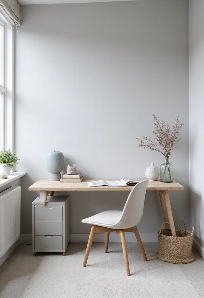 14 Office Decor Ideas for Work to Boost Focus and Comfort - 2. Choose a Neutral Color Palette