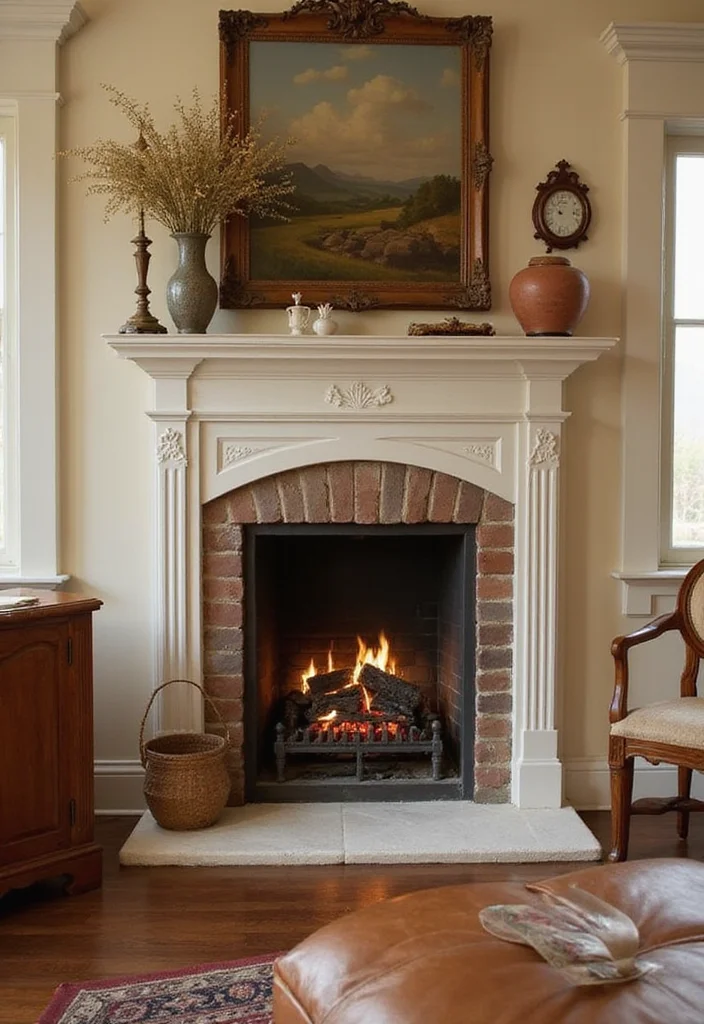 14 Raised Fireplace Hearth Ideas for Function and Classic Style - 8. Vintage-Inspired Hearth