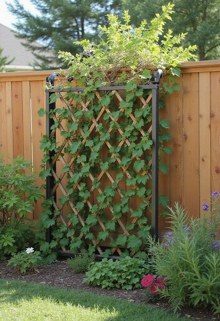 14 Renter Friendly Backyard Ideas for Easy Temporary Upgrades - 11. Budget-Friendly Trellis