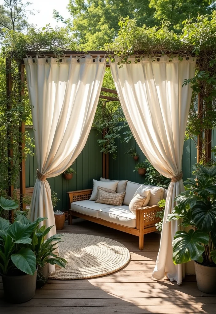 14 Renter Friendly Backyard Ideas for Easy Temporary Upgrades - 14. Temporary Privacy Screens