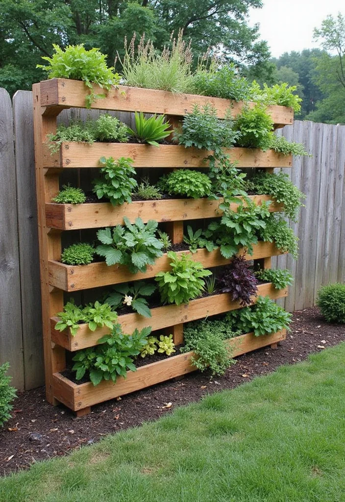 14 Renter Friendly Backyard Ideas for Easy Temporary Upgrades - 4. Vertical Garden Wall