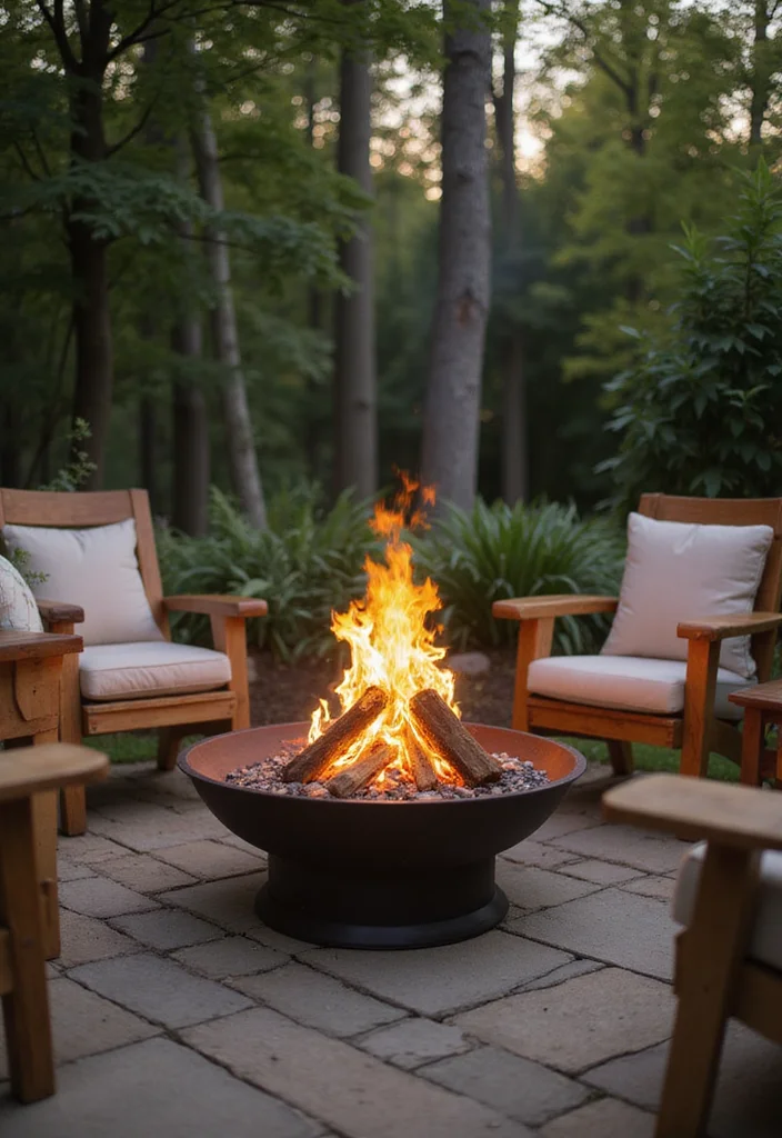 14 Renter Friendly Backyard Ideas for Easy Temporary Upgrades - 6. Portable Fire Pit