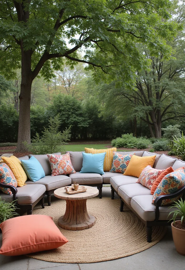 14 Renter Friendly Backyard Ideas for Easy Temporary Upgrades - 9. Comfortable Outdoor Cushions