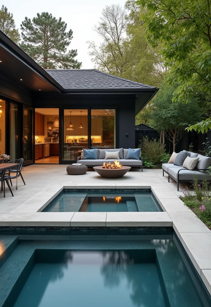 14 Small Backyard Hot Tub Ideas for Relaxing Compact Retreats - 2. Modern Gem with Glass Panels