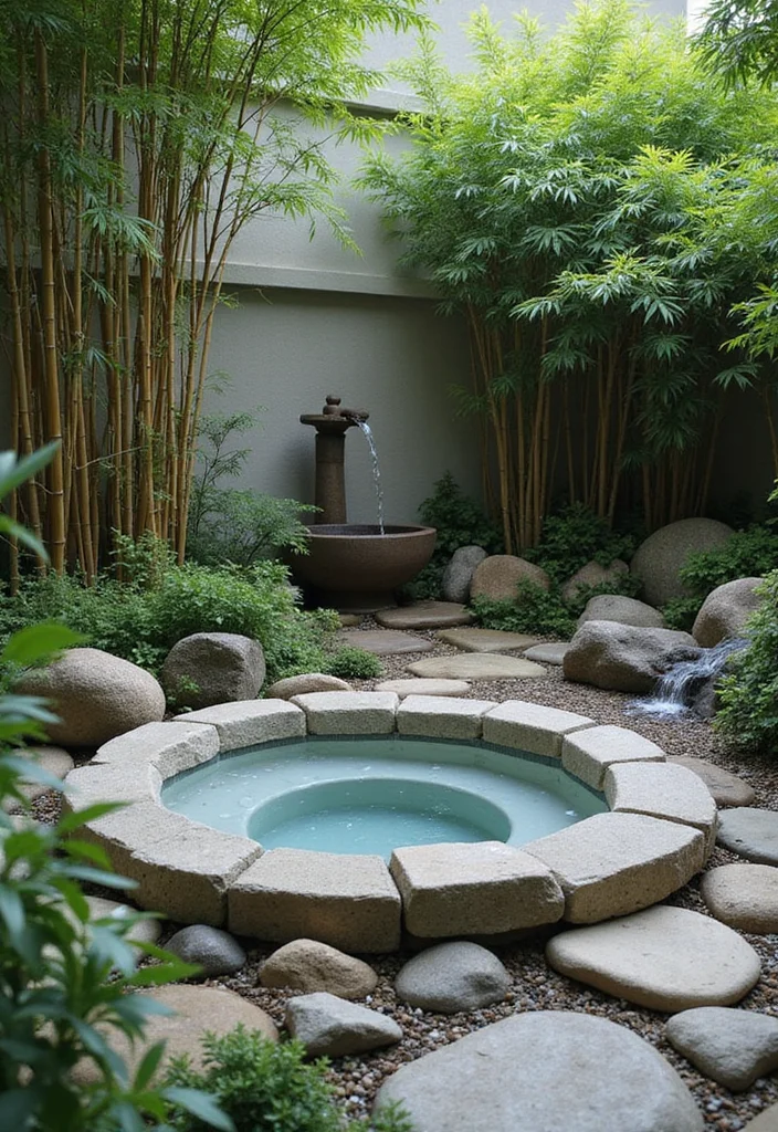14 Small Backyard Hot Tub Ideas for Relaxing Compact Retreats - 6. Zen Garden Hot Tub Retreat
